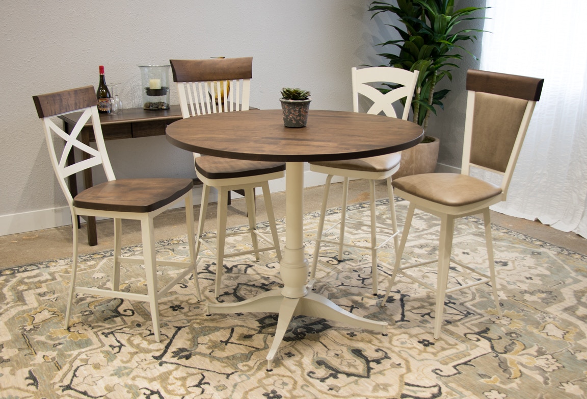 Amisco 42 Round gathering height table w/ choice of stools 90412